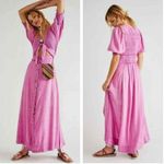 Free People  Dress‎ String Of Hearts Maxi Dress Pink XS NWT Photo 1