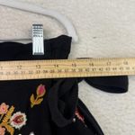 ZARA  Woman Skort Womens Small Black Embroidered Floral Wrap Tie Waist Boho Photo 7