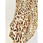J.Crew Long Sleeve Leopard Print Tie Neck Button Up Shirt Brown Women's Large Photo 6
