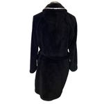 Victoria's Secret Women's Black Plush Hooded with Belt & Embroidered VS Logo M/L Photo 4