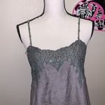 Miss Me grey sequined lined cotton silk boho tank top Photo 1