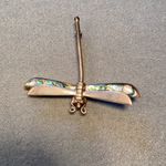 Dragonfly‎ Lapel Pin Jewelry, Silver & Abalone Brooch Photo 2