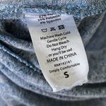 LuLaRoe Light Heathered Blue Ribbed Short Sleeve Open Face Cardigan Sweater Photo 3