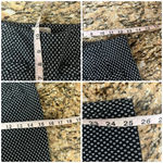 Anthropologie  Slim Fit Pant 0 Black Micro Dot Rockabilly Goth Pinup Vintage Photo 3