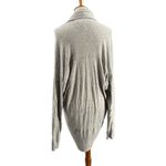 H by Halston  Cardigan Light Gray Shawl Collar Open Front Large Photo 2