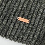 Free People NEW  Ribbed Axel Beanie Hat Charcoal Gray Angora Blend Photo 2