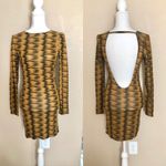 American Apparel backless bodycon printed dress Photo 3