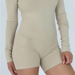 The Foxy Kind Airplane Mode Romper Tan Size M Photo 2