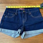 Wax Jean  Dark Blue Jean Shorts with Cuffed Hems Photo 4