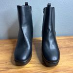 MIA  Platform Chunky Heel Ankle Boots 7.5 Black Faux Leather Goth Whimsygoth NEW Photo 5