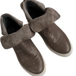 JSlides J / SLIDES leather Ankle Booties Taupe Size 10 Photo 4