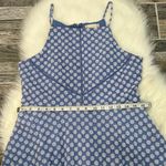 Altar'd State Altar’d State Blue and White Embroidered Floral Mini Dress Photo 4