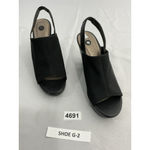 Dress Barn Womans  Sandals 7.5 M Open Toe Sling Back Black Elastic Wedge Heel Photo 1