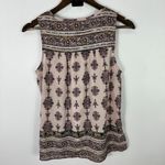 Knox Rose Tank Top Womens M Pink Boho Hippie Festival Paisley Print Tassel Tie Photo 6