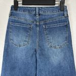 OAT New York Jeans Womens Size 2/26 Wide Leg High Rise Raw Hem Medium Wash Blue Photo 3
