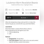 Lululemon NWT  Warm Revelation Beanie Heathered Grey Highlighter Yellow Photo 4