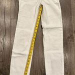 ZARA Women’s White Hi-Rise Straight Jeans Size 2 Ankle Length Raw Hem Edge Photo 6