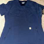 Carhartt Navy Blue Medical Scrub Top Photo 1