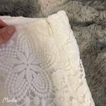 White Floral Cutout Lace Ruffle Pencil Mini Skirt Photo 4