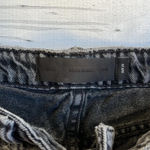 Alexander Wang  X Denim Faded Black Net Print Bite High Waist Cut Off Shorts 25 Photo 5