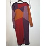TOCCIN Women's Nora Colorblocked Midi Dress Abstract Multi Bodycon Size XL Purple Photo 6