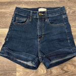 Altar'd State Blue Jean Shorts High-Waisted Cuffed Size 0 Photo 0