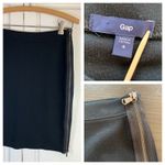 Gap Moto Full Zip Pencil Skirt Women 4 Black Retro Goth Emo Punk Knee Length Photo 1