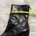 Amanda Smith Fate Floral Embossed Leather Boots Stacked Heel Size 7 square toe Photo 12