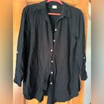 Soma Button Down Tunic Women’s Large Black Nightgown Long Sleeve 3/4 Sleeve Photo 1