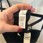 Aerie Black Square Neck Unlined Strappy Lace Up Side Bralette , Black, XXS Photo 4