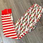 Hanna Andersson X Dr. Seuss Striped Grinch Pajama Bottoms women’s small so soft Red Photo 0
