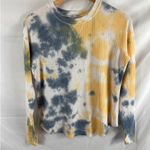 Sweet Romeo NWOT  Storm Tie Dye Waffle Knit Thermal Top w Thumb Holes XS Photo 1