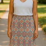 Jane‎ Norman London Women Dopamine Boho Maxi Pink Skirt Sz 16 Casual Psychedelic Photo 1