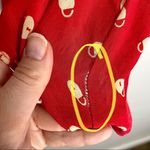 Petticoat Alley 100% Silk Cherry Red Lock Print Blouse Photo 10