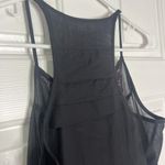 Free People Boho Sheer Tank Top Ruffle Bottom Stuffed Embroidered Neckline Photo 5