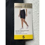 Mondetta  Performance Women's High-Rise Ribbed Biker Short Black Small New Photo 3