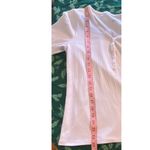 AE Cream Waffle Knit Long Sleeve Henley Top Thermal Button Front Large Cozy Y2K White Photo 5