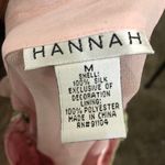 Hannah S 1990s Sheer pink floral print blouse with lace trim embroidered top blouse 100% SILK  #fairy #fairycore Photo 3