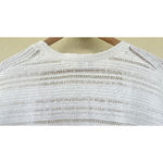 Kinross White Open Knit 100% Cotton Cardigan M Resort Coastal Lightweight Layer Size M Photo 3