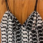 Bardot  Germaine Black &‎ White Lace V-Neck Fitted Waist Midi Dress Size 6 Photo 8