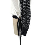 Free People  Auxton Long Sleeve‎ Thermal Wrap Top Ivory Black Size Small Photo 6