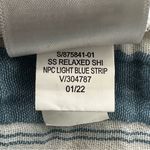 Old Navy  Blue White Striped Relaxed Buttom Down Shirt, Size 2X Photo 10