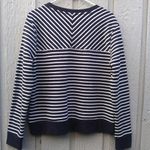 A New Day NWOT  striped long sleeve v-neck pullover sweatshirt women Size Large Photo 5