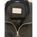 Blue Mo Boutique Bomber Jacket Ring Zipper Accents Black‎ Jacket Black Photo 2