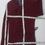 Ambiance Apparel Long Sleeve Lace Up Front Maroon Top L NEW Winter Cozycore Purple Size L Photo 4