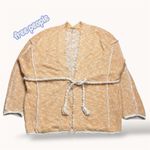 Free People Kimono XS Open Front Tassel Tie Belt Cardigan Sweater Knit Photo 0