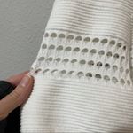 ALC Frank A.L.C. White Knit A Line Mini Skirt Womens XS Crochet Boho Cottage Core Bridal Photo 1