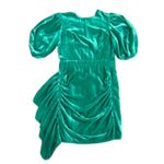 RHODE Mini Velvet Pia Dress in Green, Size US 0 Green Photo 3