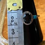 London Blue Topaz Sleeping Beauty Turquoise Sterling Silver Ring Size 9 Photo 7