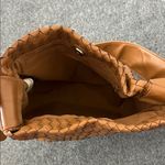 Tan Faux Leather Woven Shoulder Bag | Boho Minimalist Hobo Purse Photo 10